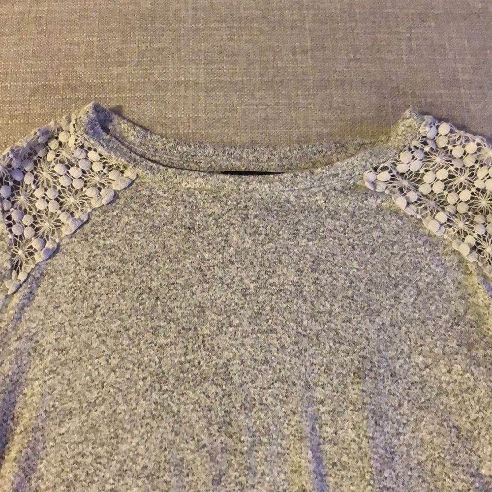 Grey Lace Liz Claiborne Blouse